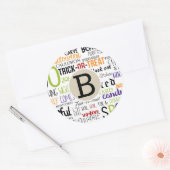 おもしろいお洒落素朴ハロウィーンクラフトパーティーの好意 ラウンドシール (封筒)