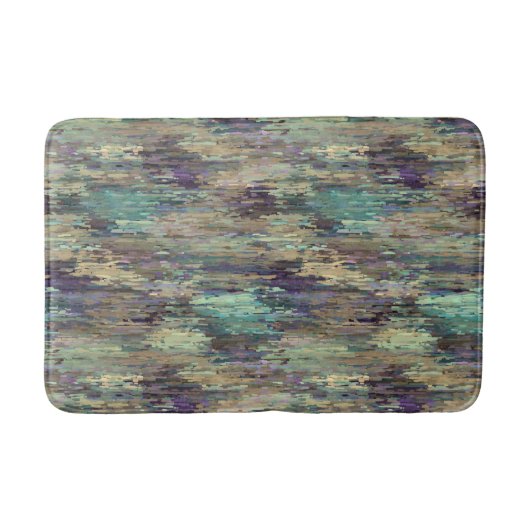 おもしろいお洒落紫トープティール（緑がかった色）アストライプート バスマット (正面)