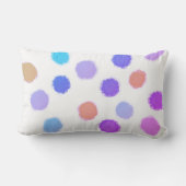 おもしろいお洒落色彩の鮮やかカラフルドットデザイン ランバークッション (裏面)