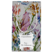 おもしろいお洒落蝶と花 スモールペーパーバッグ (正面)