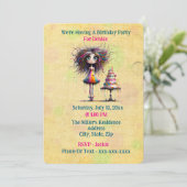 おもしろいお洒落誕生日 招待状 (スタンド正面)