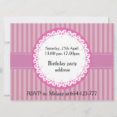 おもしろいお洒落黒猫の誕生日 招待状 (裏面)