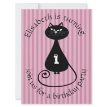 おもしろいお洒落黒猫の誕生日