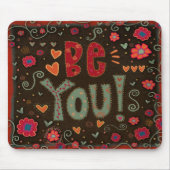 おもしろいお洒落Be You Inspirityマウスパッド マウスパッド (正面)