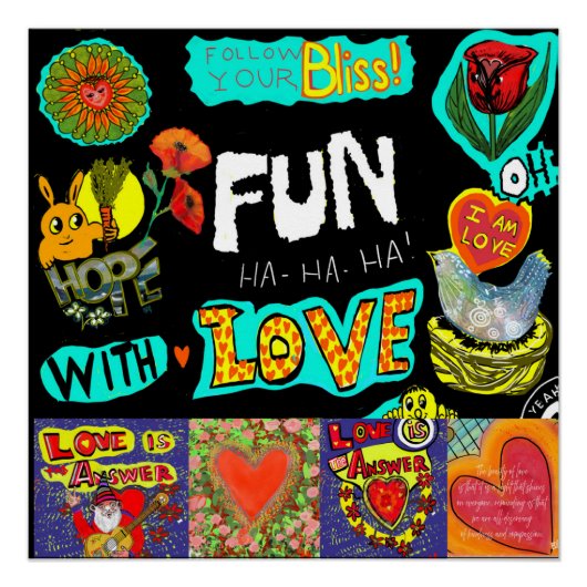 おもしろいお祝いあなたの至福を見つける ポスター (正面)