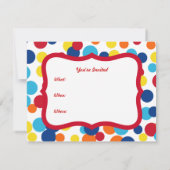 おもしろいお祝いバースデーパーティ招待状 招待状 (裏面)