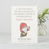 おもしろいお金の豊富なサンタ・クリスマス シーズンカード (スタンド正面)