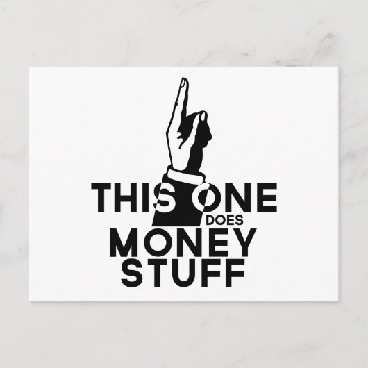 おもしろいお金 – ヴィンテージこのOne Does Money ポストカード (正面)