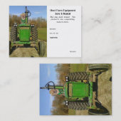 おもしろいかかわいい使用された農機具 名刺 (正面/裏面)