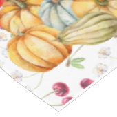 おもしろいかぼちゃとリンゴ秋シーズンホワイト テーブルクロス (アングル)