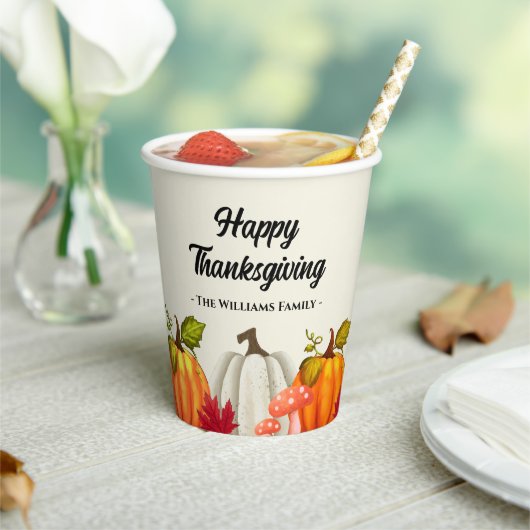 おもしろいかぼちゃ感謝祭 紙コップ (インサイチュ)