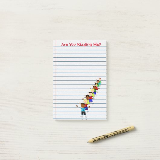 おもしろいからかってるの？先生の投稿ノート ポストイット (デスク上)