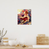 おもしろいから読ヴィンテージキャンバス印刷 ポスター (キッチン)