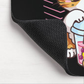 おもしろいかわいいかわいいネコBOBAバブルミルクティアアニメネック マウスパッド (コーナー)