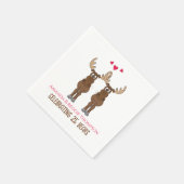 おもしろいかわいいアニバーサリーパーティーお洒落ムース スタンダードカクテルナプキン (角)