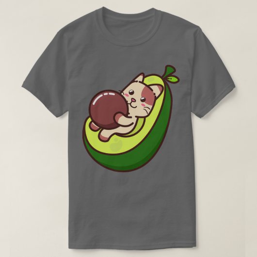 おもしろいかわいいアボカド Tシャツ (デザイン正面)