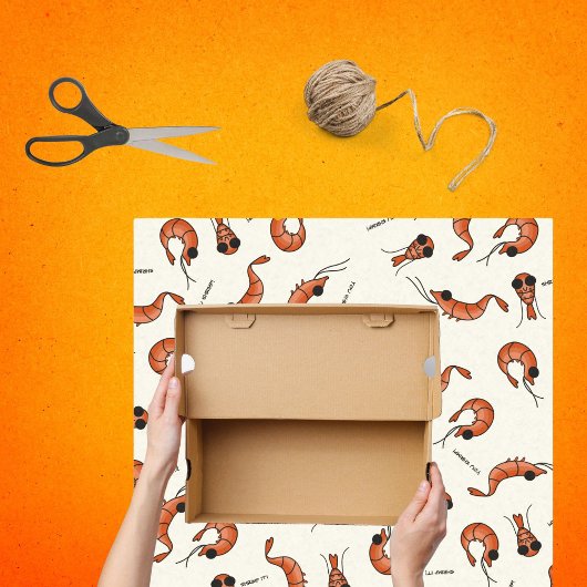 おもしろいかわいいエビティッシュペーパー 薄葉紙