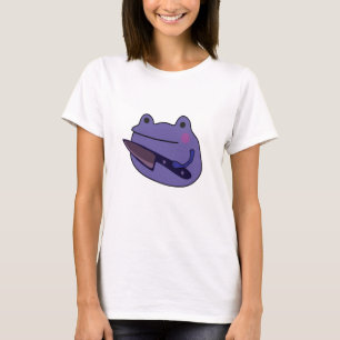 おもしろいかわいいカエルとナイフカエル愛好家ギフト Tシャツ