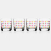 おもしろいかわいいカスタム文字会話ハート ウイスキーグラス (正面)