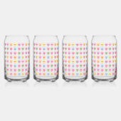 おもしろいかわいいカスタム文字会話ハート ガラス缶 (裏面)