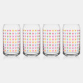 おもしろいかわいいカスタム文字会話ハート ガラス缶 (正面)