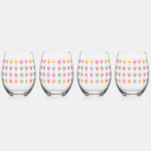 おもしろいかわいいカスタム文字会話ハート ステムなしワイングラス (裏面)