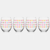 おもしろいかわいいカスタム文字会話ハート ステムなしワイングラス (左)