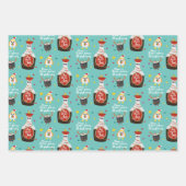 おもしろいかわいいカラフルスすしメリークリスマス ラッピングペーパーシート (正面2)