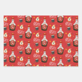 おもしろいかわいいカラフルスすしメリークリスマス ラッピングペーパーシート (正面)