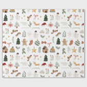 おもしろいかわいいクリスマスの水の色のアクセントの贈り物 ラッピングペーパー (フラット)