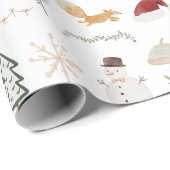 おもしろいかわいいクリスマスの水の色のアクセントの贈り物 ラッピングペーパー (ロールコーナー)