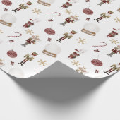 おもしろいかわいいクリスマスの水色アクセント3ギフト ラッピングペーパー (角)