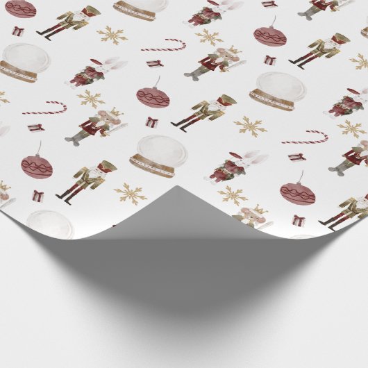 おもしろいかわいいクリスマスの水色アクセント3ギフト ラッピングペーパー (角)