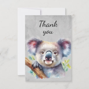 おもしろいかわいいコアラクマ野生動物感謝してい サンキューカード