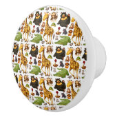 おもしろいかわいいジャングル動物 セラミックノブ (右)