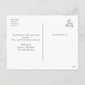 おもしろいかわいいスクリプトクリスマスツリー写真クリスマス シーズンポストカード (裏面)