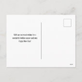 おもしろいかわいいスケートで滑るトナカイのメリークリスマス シーズンポストカード (裏面)