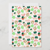 おもしろいかわいいス転がシ誕生日パーティー 招待状 (裏面)