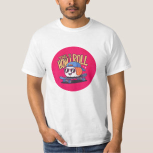 おもしろいかわいいズスケートボード上の寿司 Tシャツ