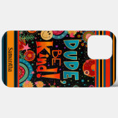 おもしろいかわいいトレンディーモダンドゥードベグリー名前をカスタムする Case-Mate iPhoneケース (裏面 (横))