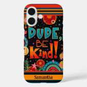 おもしろいかわいいトレンディーモダンドゥードベグリー名前をカスタムする Case-Mate iPhoneケース (裏面)