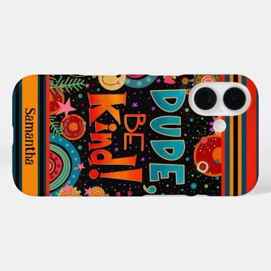 おもしろいかわいいトレンディーモダンドゥードベグリー名前をカスタムする Case-Mate iPhoneケース (裏面 (横))