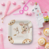 おもしろいかわいいネズミクッキーAny Age Birthday Party ペーパープレート (パーティー)