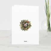 おもしろいかわいいネズミツリークリスマスホリデーフォールディングカード シーズンカード (裏面)