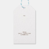 おもしろいかわいいネズミ飾のクリスマスツリー名 ギフトタグ (裏面)