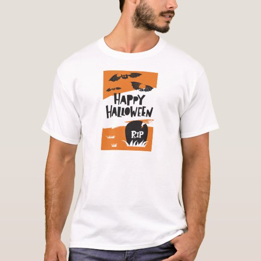 おもしろいかわいいハッピーハローウィン Tシャツ (正面)