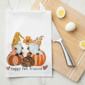 おもしろいかわいいハッピー秋賛美格言 キッチンタオル (四つ折り)
