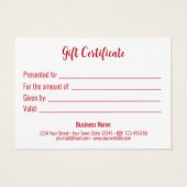 おもしろいかわいいバレンタインデー犬ヘッドバンドギフトカード (裏面)