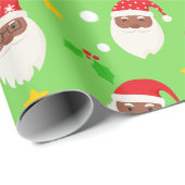 おもしろいかわいいフェスティバルサンタクロース ラッピングペーパー (ロールコーナー)