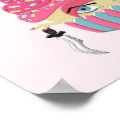 おもしろいかわいいフードアートかわいいハロウィーンカップケーキ ポスター (角)